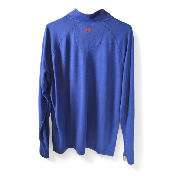 Robert Graham Pullover Mens 2XL Blue Quarter Zip Sweater Long Sleeve - Picture 3 of 3